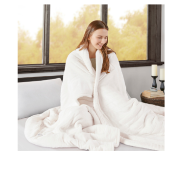 Beautyrest Heated Microlight to Berber Elect Electric Blanket with Two 20 Heat Level Setting Controllers Queen: 84x90