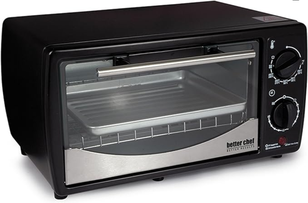 Better Chef Basic Toaster Oven | 4-Slice | 60-Minute Timer | Slide Out Rack | Bake Tray | Broil (Black) listing#286235349735