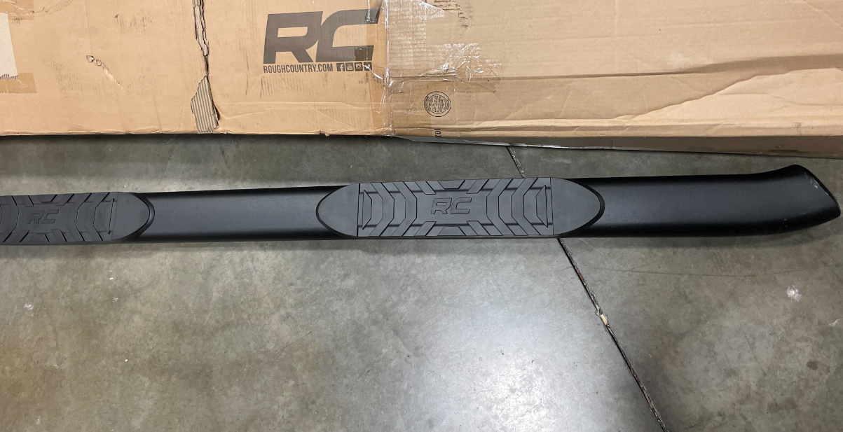 Step Bars Side Steps Compatible with Dodge Ram Crew Cab 09-20 (2Pcs) 5 Inch Black Oval Curved Nerf