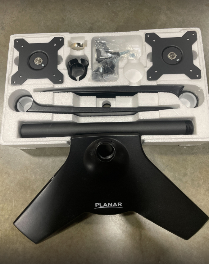 Monitor Stand Supports Monitors Between 15" and 24". Weighs Less Than 26lbs. Vesa Compatible. Planar AS2 Dual