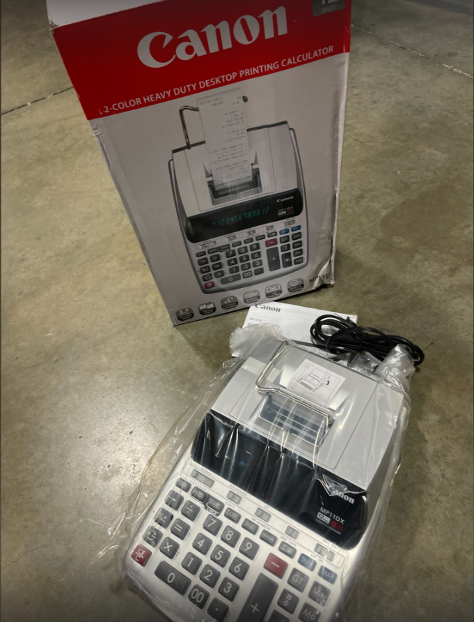 Printing Calculator Heavy Duty Canon MP11DX-2 12 Digit 2 Color