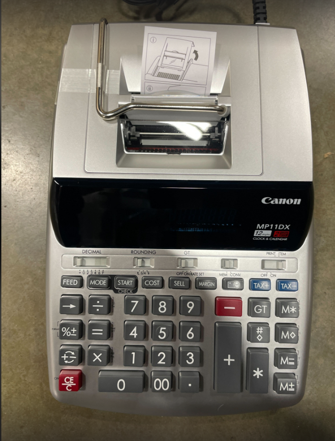 Printing Calculator Heavy Duty Canon MP11DX-2 12 Digit 2 Color