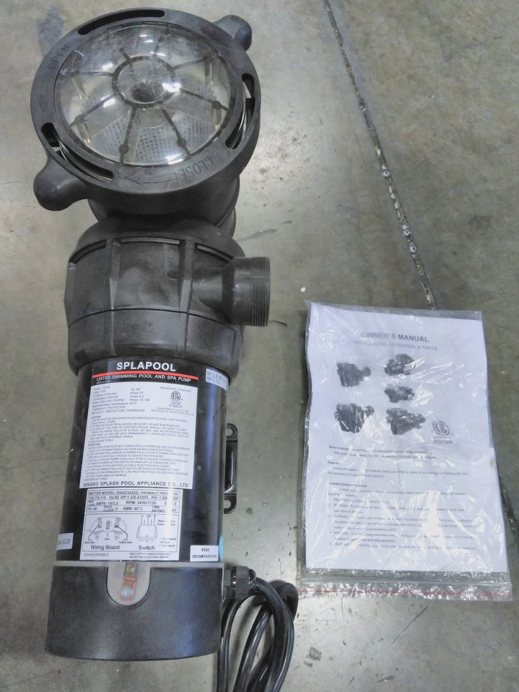 SPLAPOOL .273 HP Pool Pump Above Ground & Inground | 115V/230V AC 60HZ