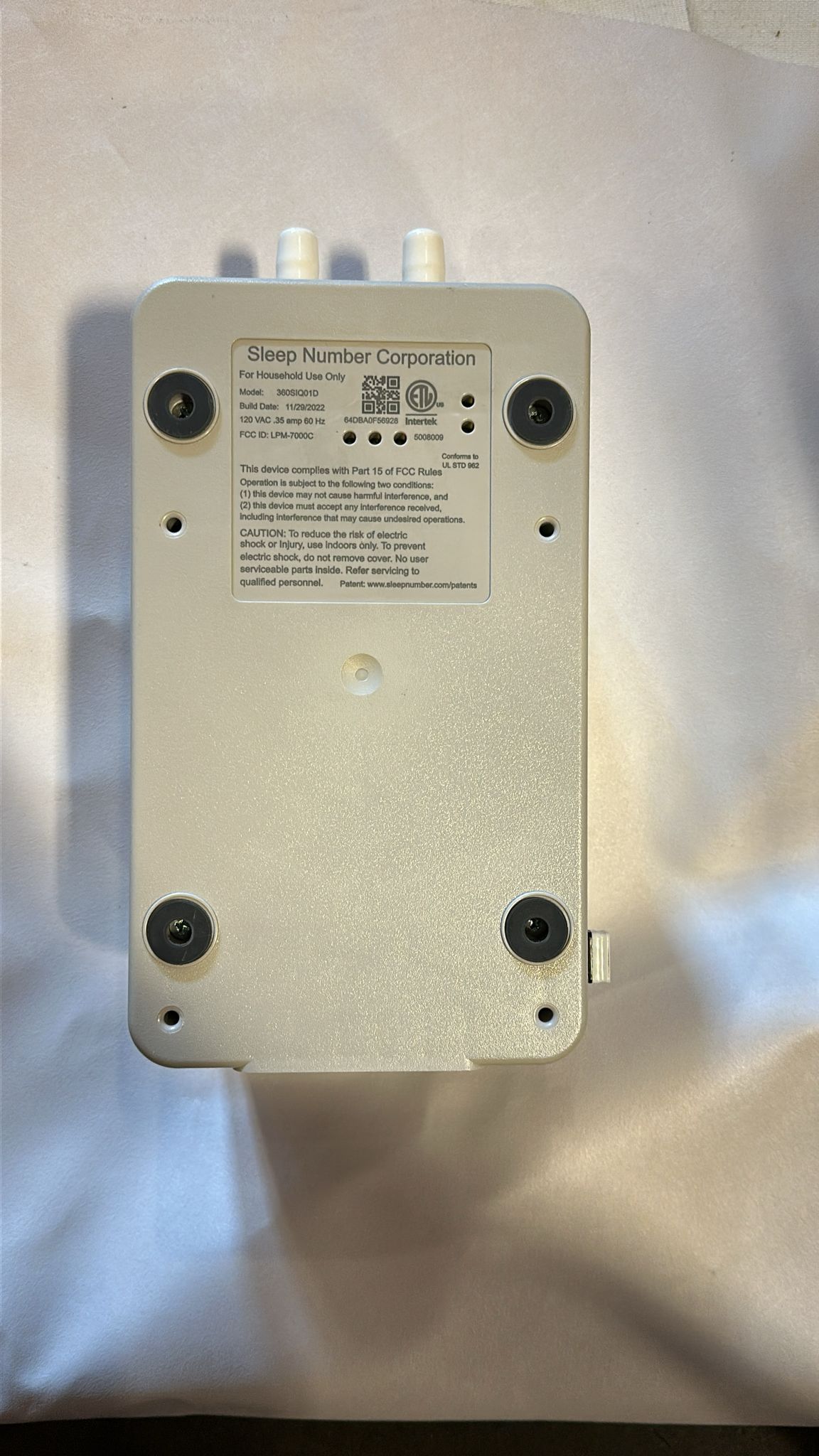 Sleep Number 360 Air Pump Mattress Inflator Dual Chamber No Hose