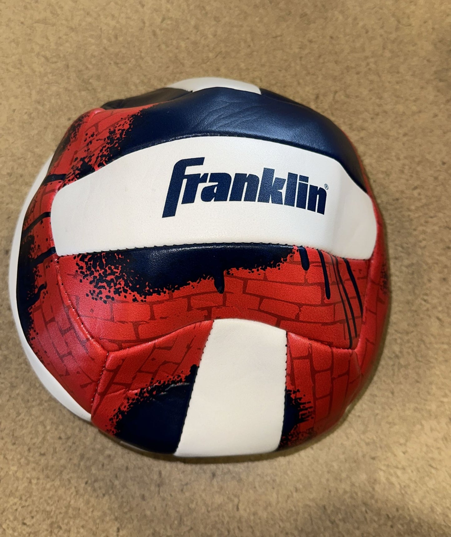 Franklin Leather College Volleyball Red White and Blue