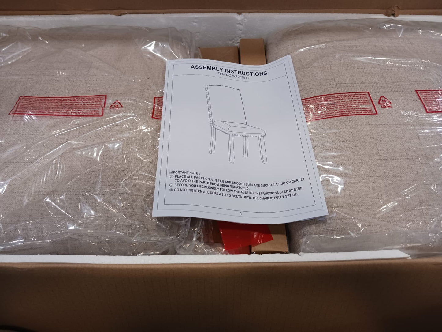 SkyLuxe 4 Piece Dining Chairs and Bench - No table
