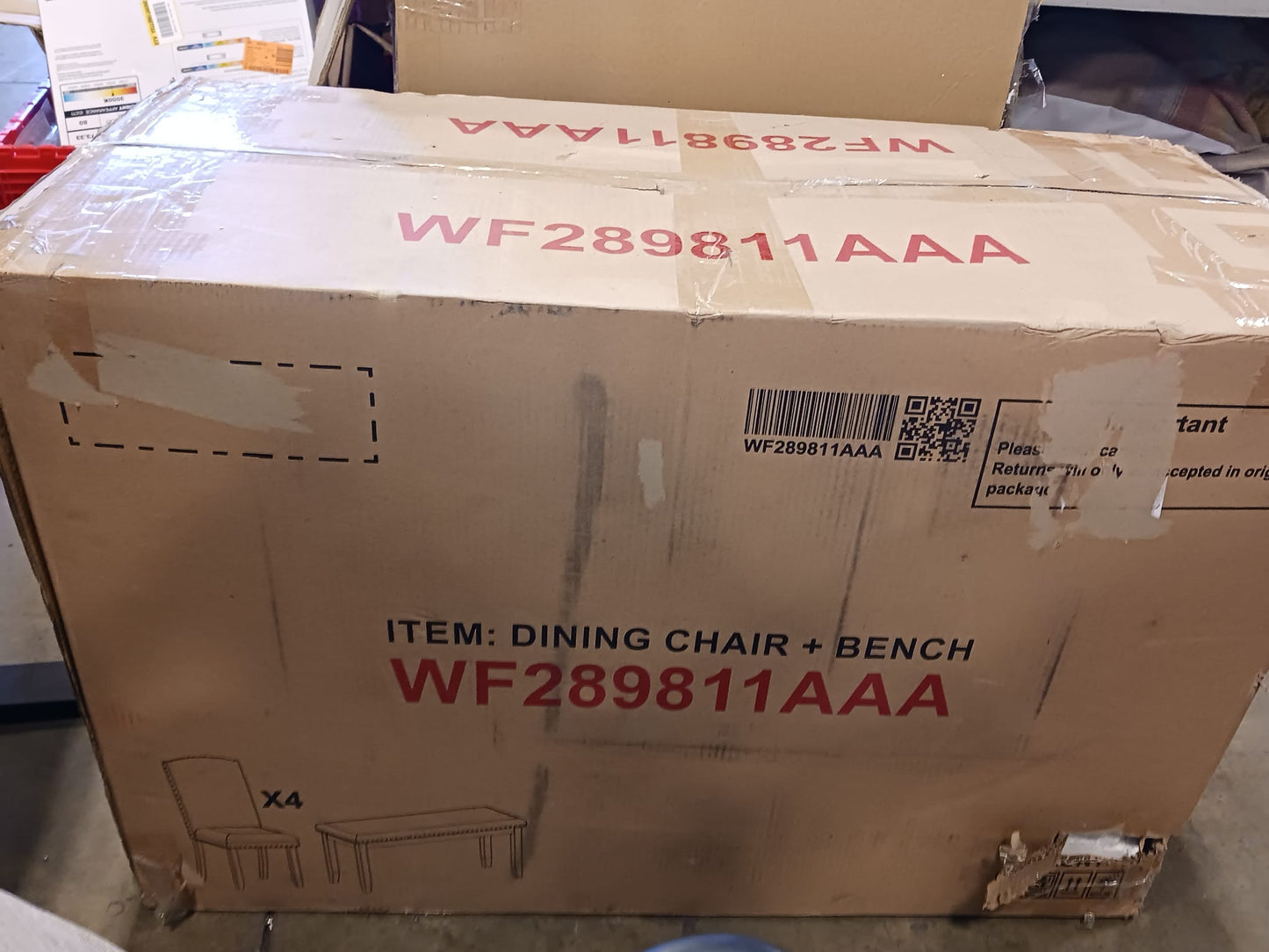 SkyLuxe 4 Piece Dining Chairs and Bench - No table