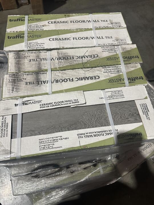 TrafficMaster Glenwood Fog 7 in. x 20 in. Ceramic Floor and Wall Tile (10.89 sq. ft. / case)