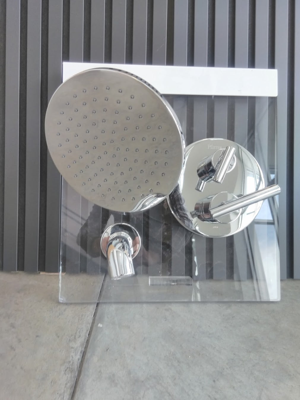 Price Pfister 3 piece shower display Chrome