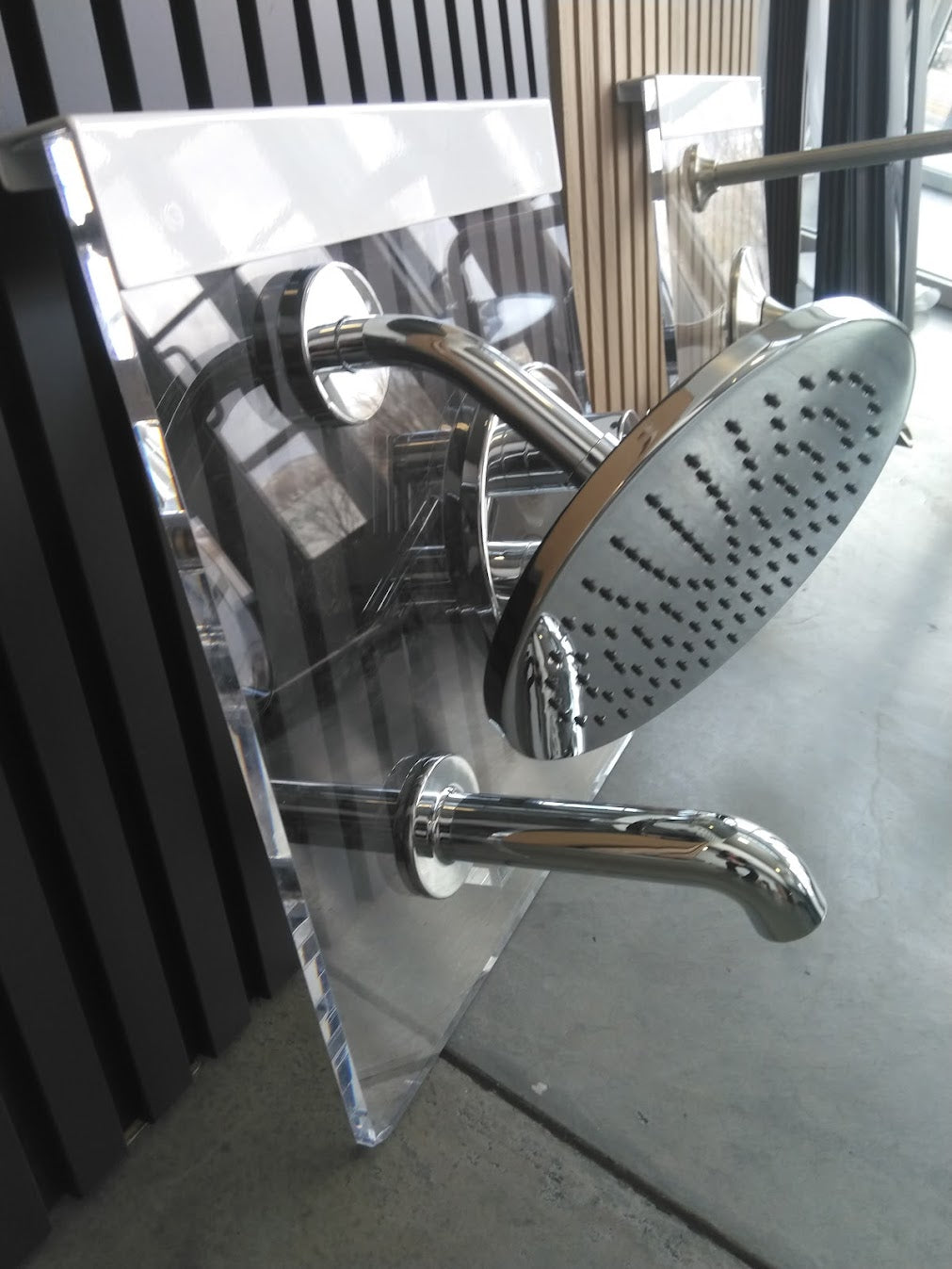 Price Pfister 3 piece shower display Chrome