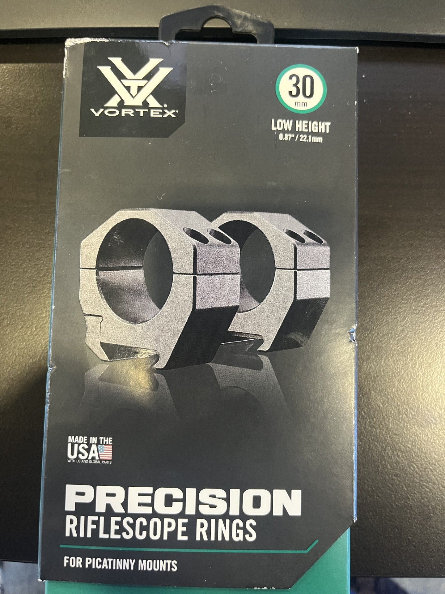 Vortex Optics Precision Matched Riflescope Rings Low Height 0.87 / 22.1 mm (30mm)
