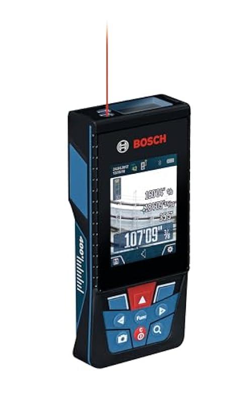 Bosch GLM400C Blaze Outdoor 400ft Bluetooth Connected Laser Measure with Camera and AA Batteries