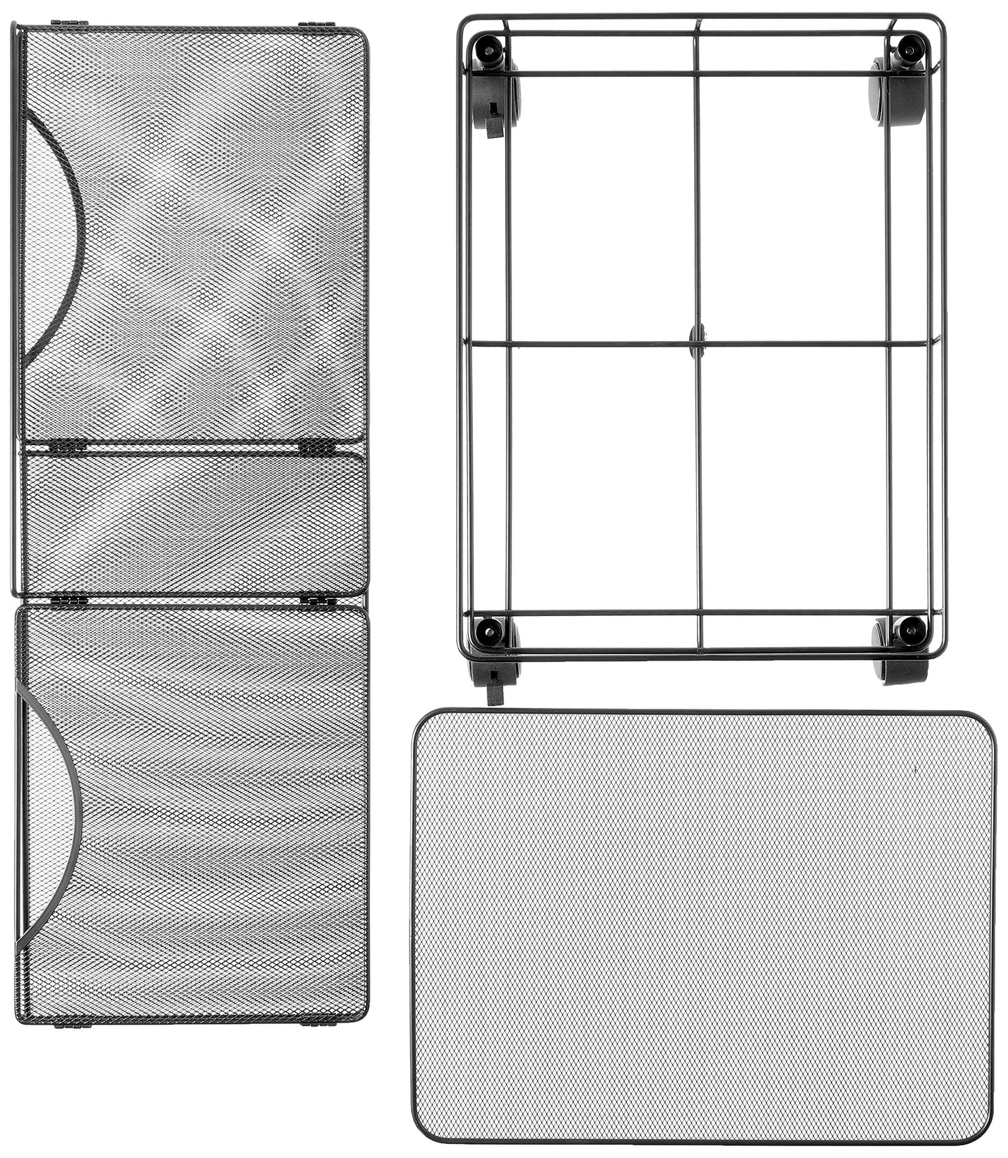 Safco Onyx Desktop Tub File, Fits Letter-Size Files & Folders, Collapsible Desk Organizer, Durable Steel Mesh Construction