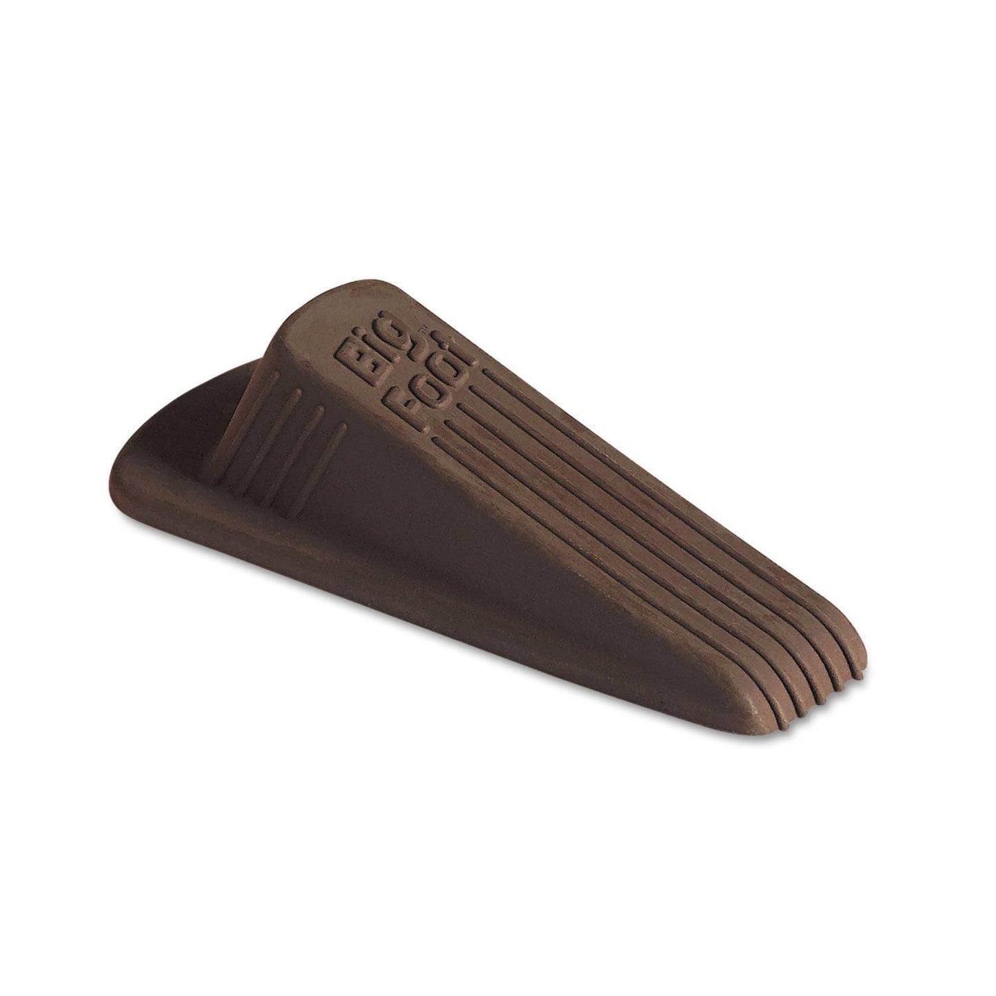 Master Caster Big Foot Doorstop, No Slip Rubber Wedge, 2.25w X 4.75d X 1.25h, Brown, 2/pack