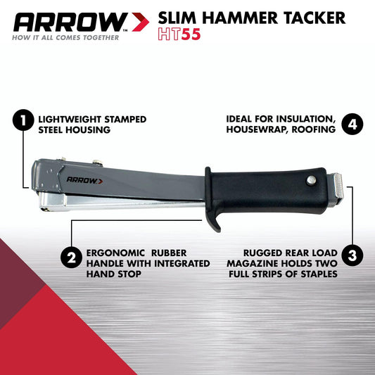 Arrow HT55 Slim Hammer Tacker