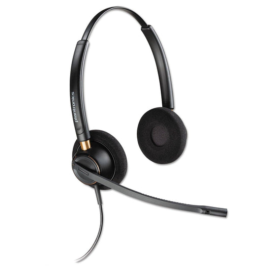 Poly – EncorePro 520 QD headset (Plantronics)– Works with Poly Call Center Digital Adapters – Acoustic Hearing Protection – Dual ear