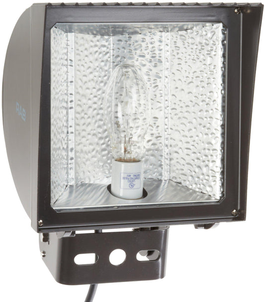 RAB Lighting FXH100TQT Metal Halide Flex Floodlight with Trunnion Mount, ED17 Type, Aluminum, 100W Power, 9000 Lumens, 277V, Bronze Color