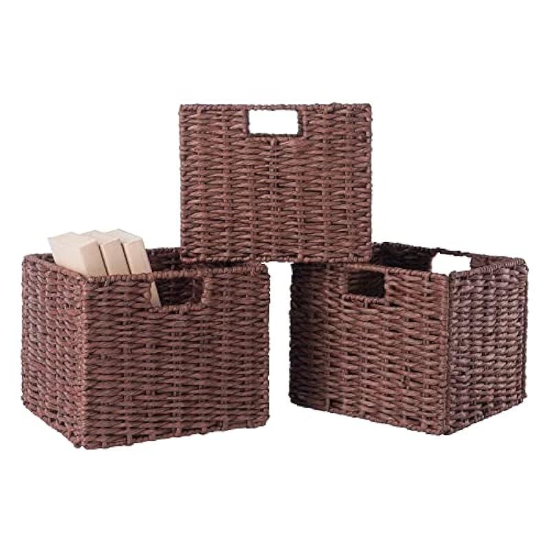 Winsome Wood Tessa, 3-Basket Small, Walnut