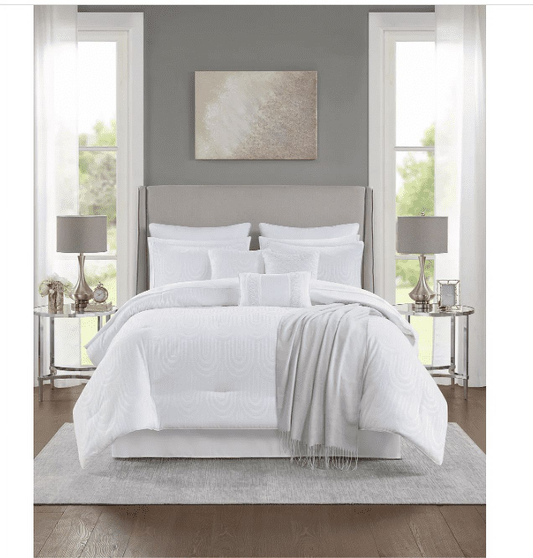 JLA HOME Monroe 14-Pc. King - White Comforter Set