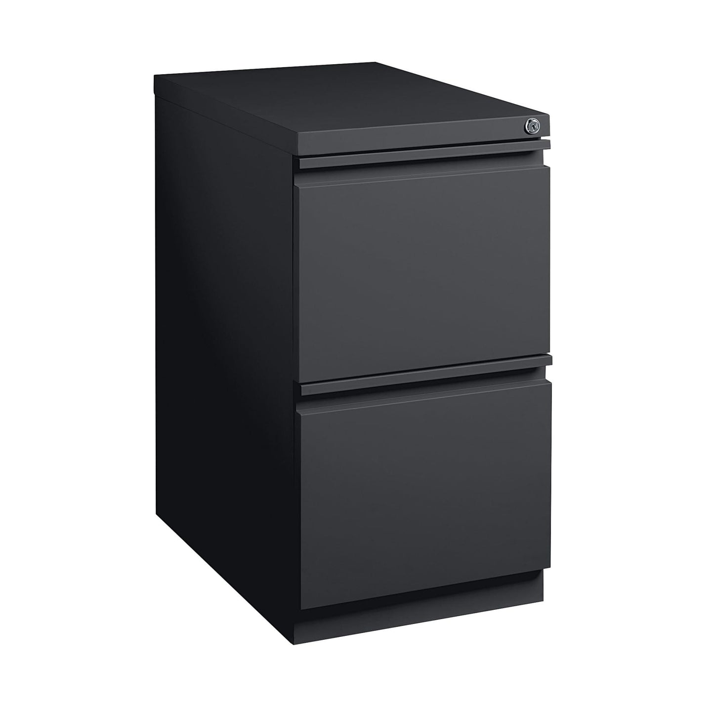 WorkPro 20" D Vertical 2-Drawer Letter-Size Mobile Pedestal File, Metal, Black