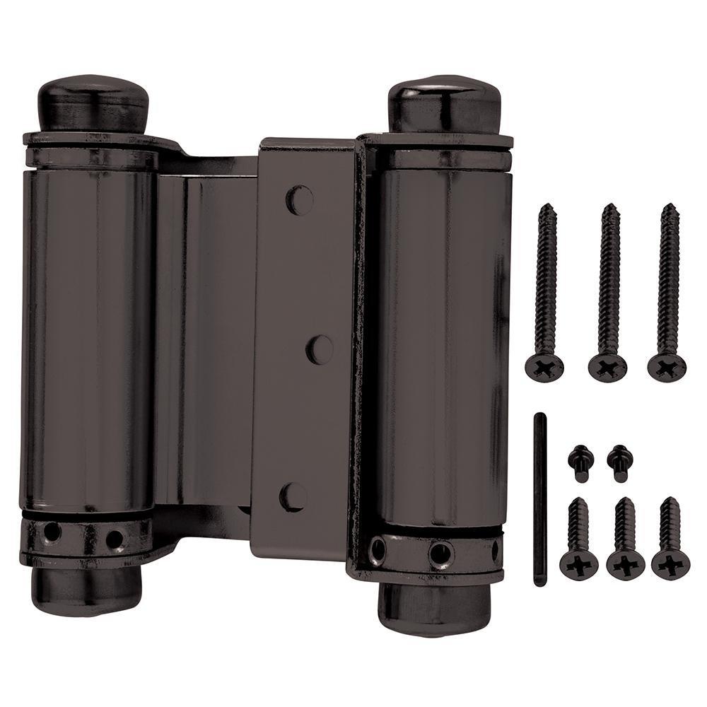 Everbilt 3 in. Oil-Rubbed Bronze Double-Action Spring Hinge