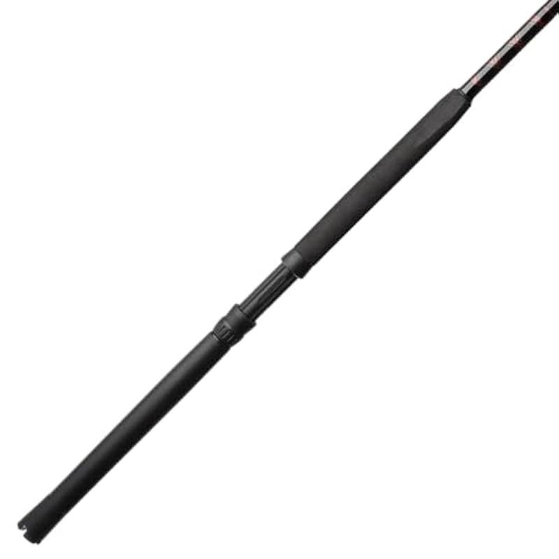 PENN Rampage 6’6” Nearshore/Offshore Boat Conventional Rod; 1-Piece Fishing Rod, 20-50lb Line Rating, Medium Heavy Rod Power, Moderate Fast Action, Tubular Glass Blank for Extra Strength,Black