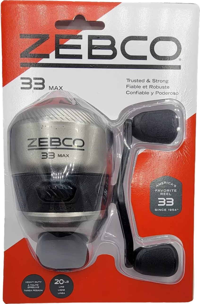 Zebco 33N.CP3 33 Spincast Reel Quickset Anti-Reverse with Bite Alert, Black/Silver