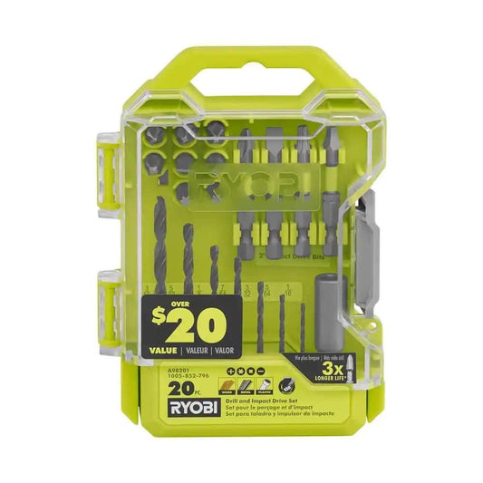 RYOBI Drill and Impact Drive Kit (20-Piece) Model # A98201