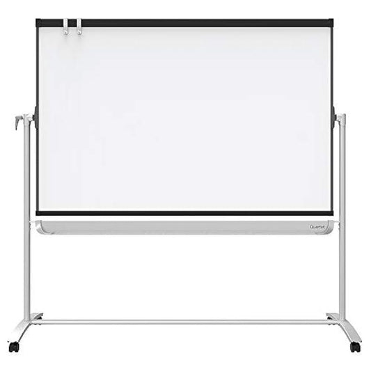 Quartet Easel, Magnetic, 6' x 4', Reversible, Whiteboard/Flipchart, Prestige 2 Mobile Presentation, Graphite Frame (ECM64P2)