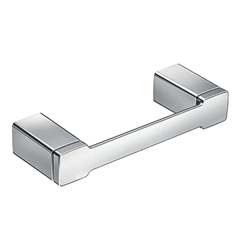 Moen YB8808CH 90 Degree Modern Double Post Pivoting Toilet Paper Holder, 1 count, Chrome