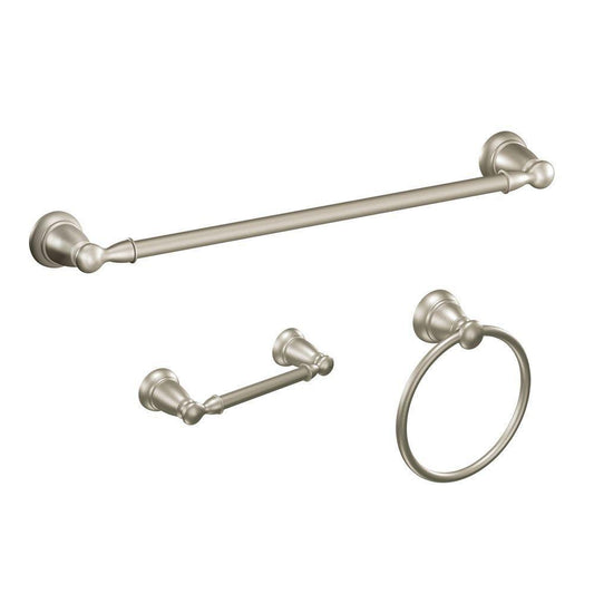 MOEN Banbury 3-Piece Bath Accessory Kit in Brushed Nickel