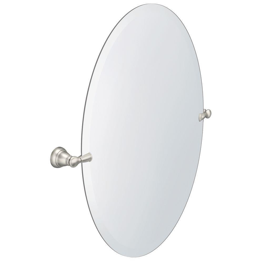 Moen Y2692BN Banbury 26 in. x 23 in. Pivoting Wall Mirror in Brushed Nickel