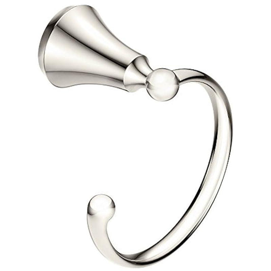 Moen YB5286NL Wynford Bathroom Hand -Towel Ring, Polished Nickel