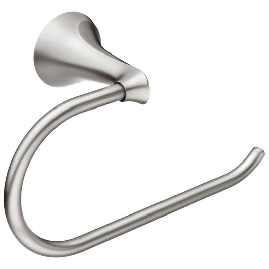 Moen Darcy Single Post Toilet Paper Holder with Press and Mark in Brushed Nickel