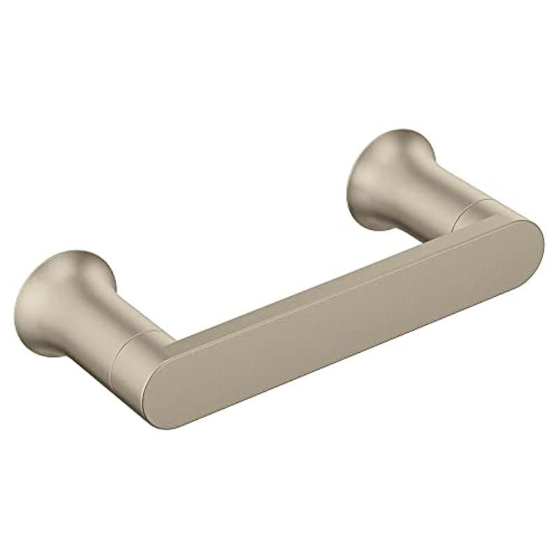 Moen Genta LX Brushed Nickel Modern Wall Mount Pivoting Toilet Paper Holder, Modern Toilet Roll Holder for Bathroom, BH3808BN