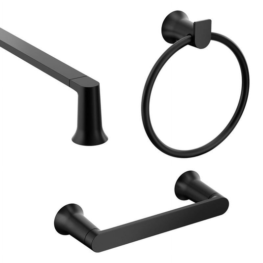Moen Genta Matte Black Zinc Bath Accessory Set