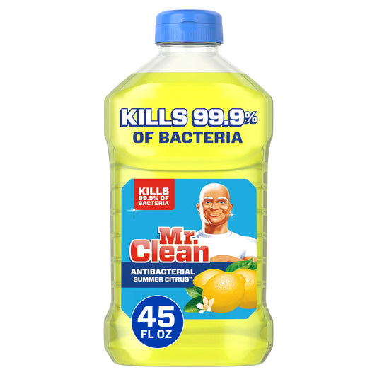 Mr. Clean Multi-Surface Antibacterial Cleaner, Summer Citrus, 45 Oz Bottle