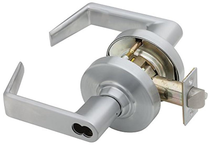 Schlage ND70BD RHO 626 (SFIC) Series ND Grade 1 Cylindrical Lock, Classroom Function, Small Format Interchangeable Core, Rhodes Design, Satin Chrome Finish