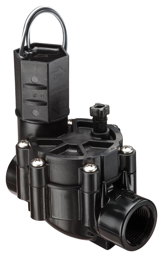 Rain Bird CP075 In-Line Automatic Sprinkler Valve, 3/4" Threaded x Female, Black