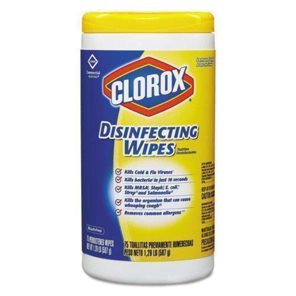 Clorox Disinfecting Wipes, 75 Wipes, Lemon Scent