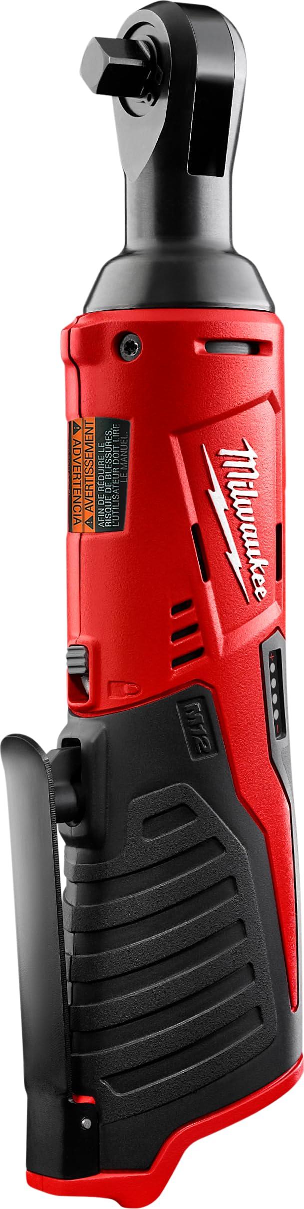 Milwaukee 2457-20 M12 Cordless 3/8" Sub-Compact 35 ft-Lbs 250 RPM Ratchet w/ Variable Speed Trigger