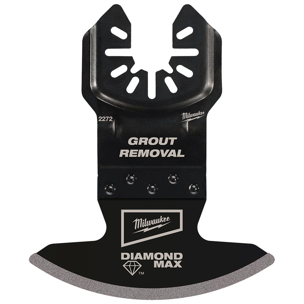 Milwaukee 49-25-2272 Universal Fit OPEN-LOK Diamond MAX Diamond Grit Grout Removal Multi-Tool Blade (1-Pack)