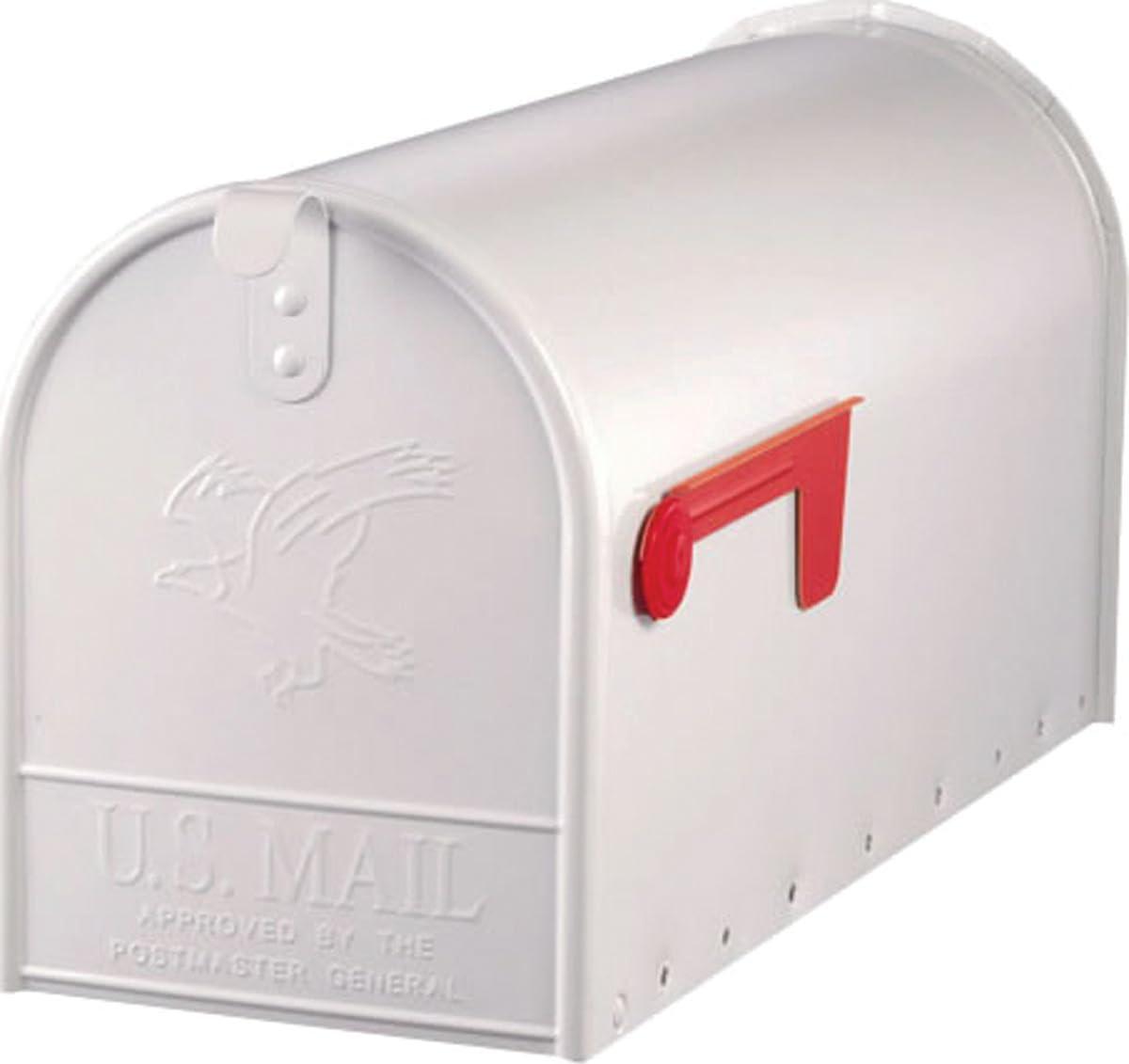 Gibraltar Mailboxes E1600WAM Elite Post-Mount Mailbox, Large, White Steel