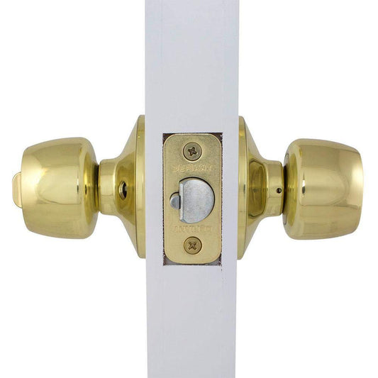 Defiant Brandywine Polished Brass Keyed Entry Door Knob