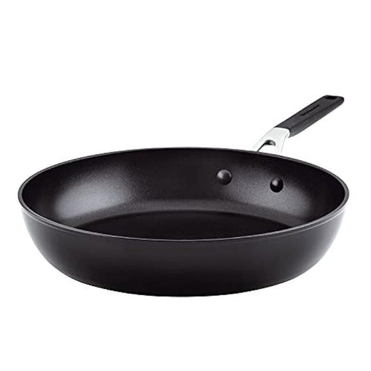 KitchenAid Hard Anodized Nonstick Frying Pan/Skillet, 12.25 Inch, Onyx Black