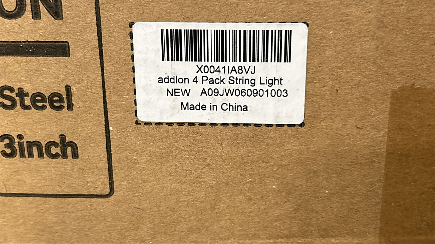 addlon 4 Pack 10FT String Light Poles for Outside, Waterproof Harder Metal Outdoor Poles for Hanging String Lights for Patio, Garden, Bistro, Wedding, Parties - Black