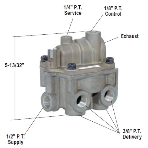 Bendix 065146X BP-R1 Brake Proportioning Relay Valve - 5.5 PSI Crack Pressure