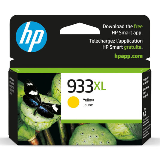 HP 933XL Yellow High-yield Ink Cartridge | Works with HP OfficeJet 6100, 6600, 6700, 7110, 7510, 7610 Series | CN056AN