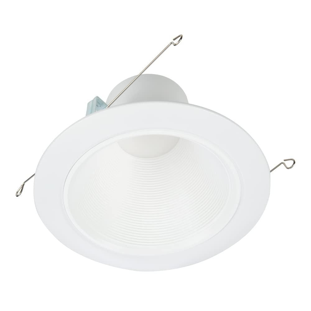 HALO 6 in. 3000K White Integrated LED Recessed Light Retrofit Trim Deep Baffle for Low Glare Title 20 Compliant