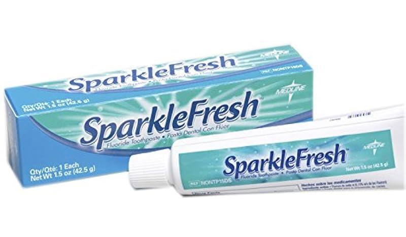 Medline NONTP15I Sparkle Fresh Toothpaste, 1.5 oz, Pack of 144